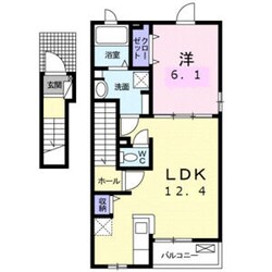 陸前落合駅 徒歩68分 2階の物件間取画像